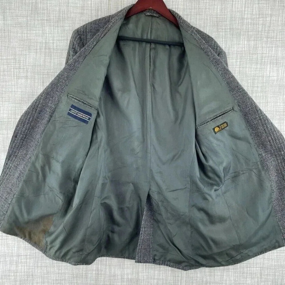 Vintage Levi's menswear wool Blazer Mens 42 gray 2801 - Picture 4 of 11